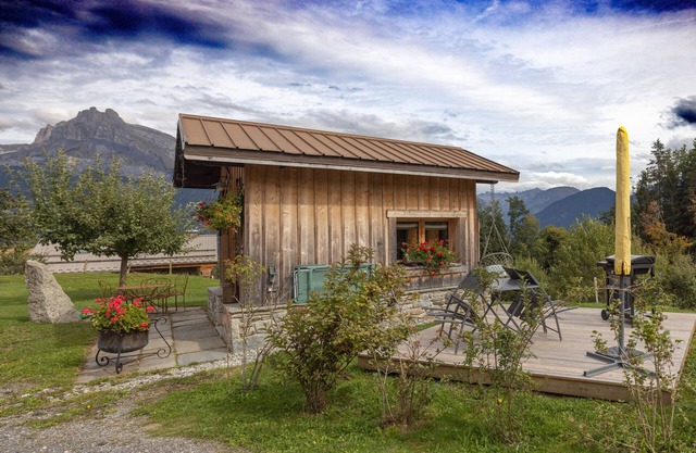 Chalet "Petit Cosy" avec vue sur la montagne, Wi-Fi et climatisation