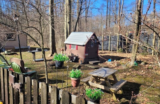 Charming A Frame tent on wheels