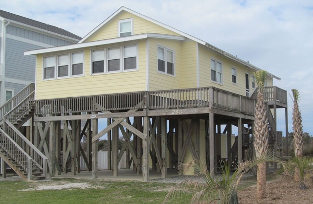 Charme Oceanfront Cottage sur Holden Beach-Informez-vous sur notre tarif spécial Fête du Travail