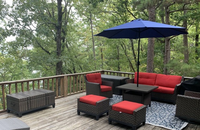 Charming, quiet lake front home with two decks, fire pit, and amazing views