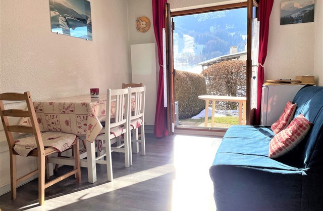 Charmant studio+jardin vue pistes à Praz-sur-Arly