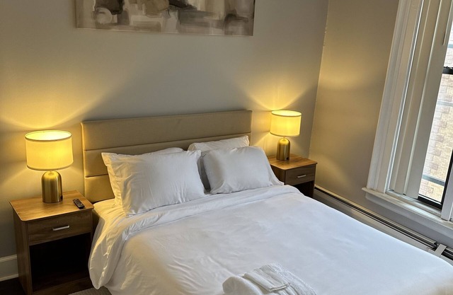 City lights and cozy nights await you in our Downtown Hartford accommodation!