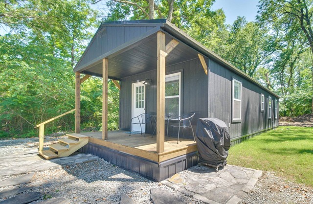 Close to Lake: Grove Cabin w/ Shared Fire Pit!