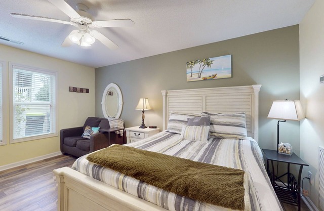 Coastal Condo with golf course view and shared pool access