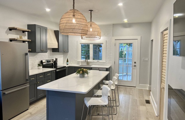 Newly Renovated 2 family Home w parking in Marblehead. Prime location! Sleeps 12
