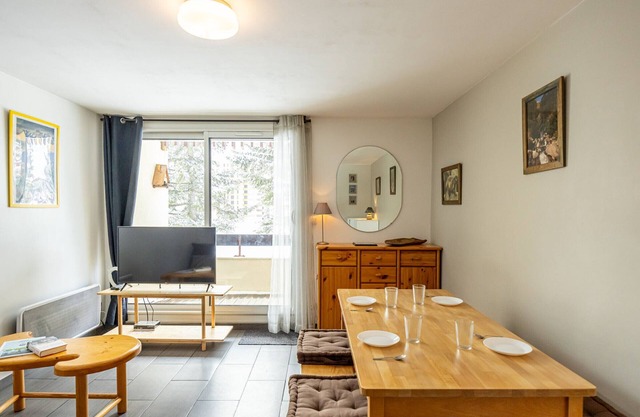 Estudio cómodo de 29m² cerca de pistas, 4 pers, balcón sur