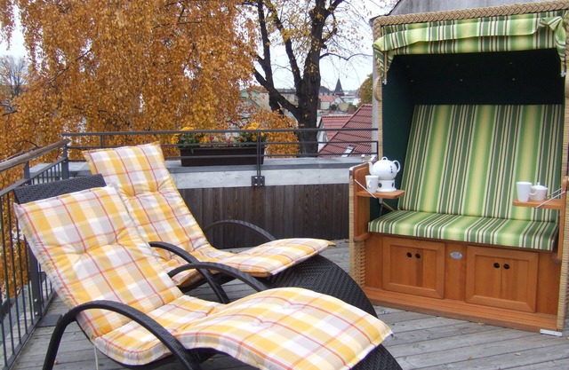 confortable appartement 4 étoiles avec terrasse sur le toit, calme et central