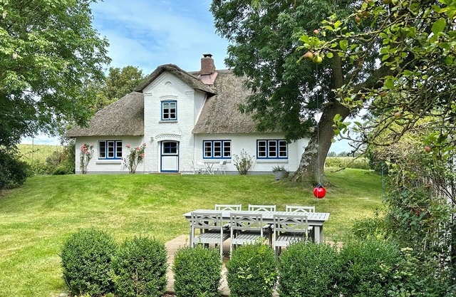 Maison au toit de chaume dans un endroit isolé fantastique près de St. Peter-Ording