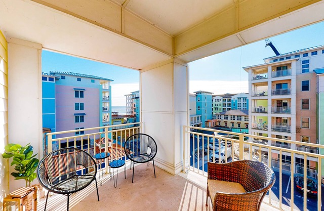 Comfortably furnished condo with glimpses of Back Bay, pool & gym