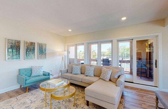 Completely Updated Two Bedroom Condominium with Sweeping Marina Views!