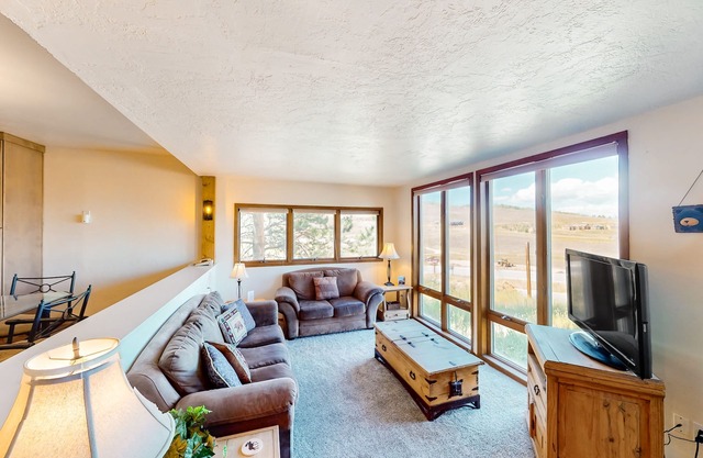Condo with Fireplace & Outdoor Heated Pool