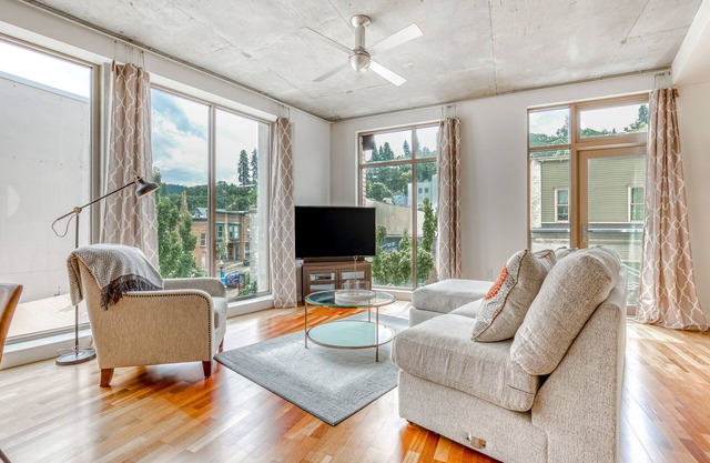 Contemporary Condo with High-Speed WiFi, Gas Fireplace, Central AC, & City View