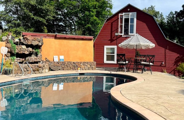 Converted Barn Overlooking Pool in the Heart of the Russian River Valley!Central