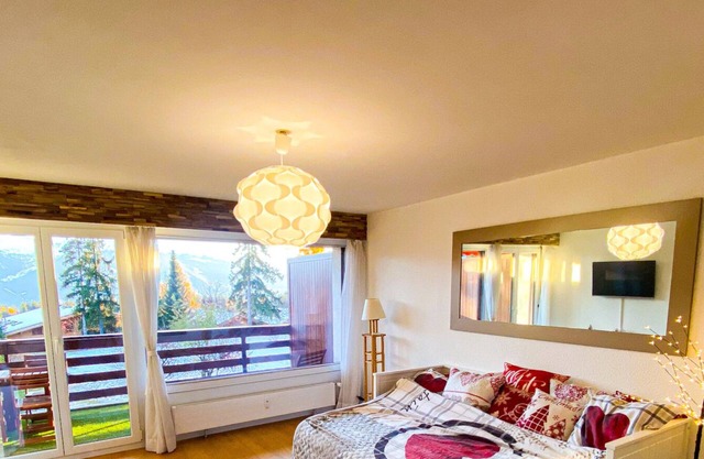 Studio cosy au calme avec terrasse vue sur Alpes