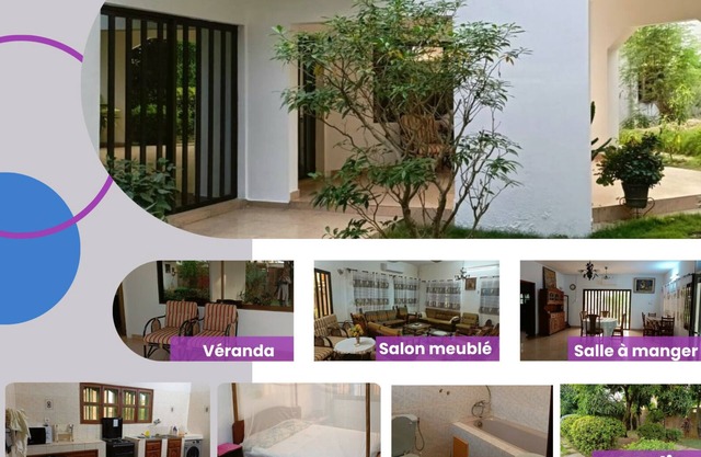 Cotonou, Fidjrossè: maison avec jardin, proche plage, restaurants & commerces