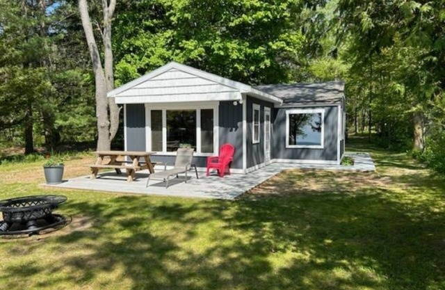 Chalet sur le privé, de sable, plage du lac Michigan