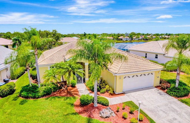 Country club retreat with private pool, water views, on-site golf, & gym