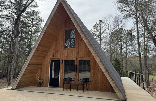 Coyote Creek A-Frame Cabin with Firepit, Nature Trail, Games, Outside Activities