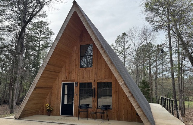 Coyote Creek A-Frame Cabin w/ fire pit and nature trail.