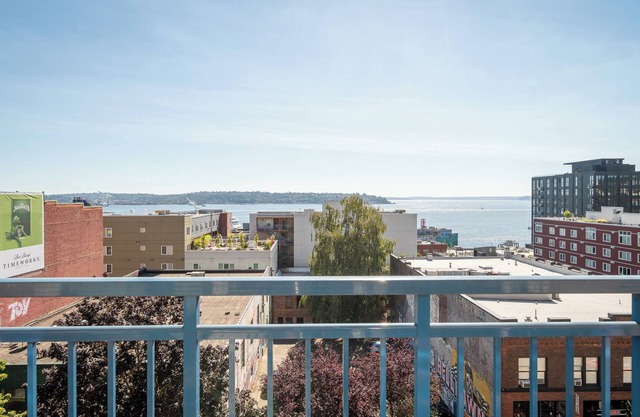 Cozy 1-bedroom condo with amazing water views near Seattle Center and more!