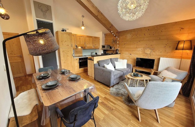 Appartement cosy aux Gets avec parking et WIFI, proche des pistes