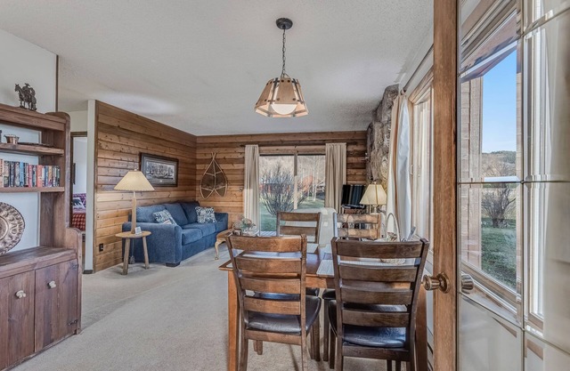 Cozy cabin with hot tub, pool, tennis courts, and pet friendly!