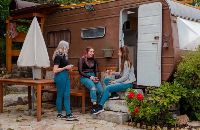 Cozy caravan next to minizoo
