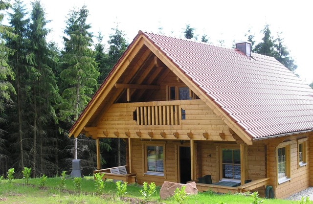 Cabane en rondins de luxe finlandais (maison 2) dans le parc naturel "Pfälzer Wald" (500 mètres d'altitude)