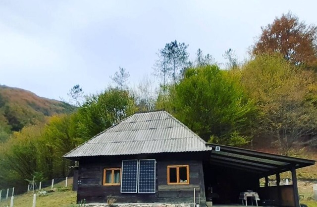 Cabane confortable dans la nature sauvage de la Roumanie