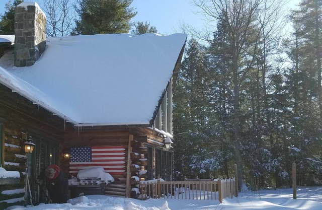 Cozy Large A-Frame Log Home with Fenced Yard (All Dogs Welcome!)