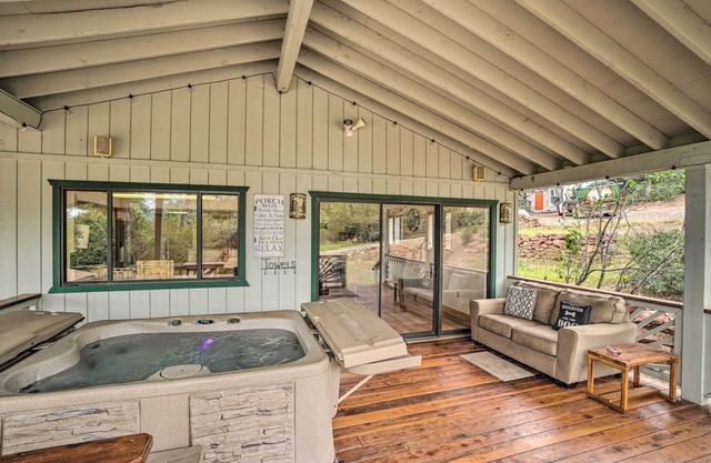 Cozy Pine Retreat w/ Private Hot Tub & Views