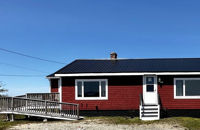 Quaint ranch home situated off the main road, overlooking Moosabec Reach.