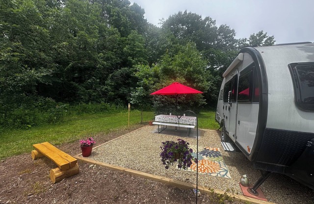 Cozy RV on 149 acres in Charleston with AC, WiFi, and eight miles of trails!