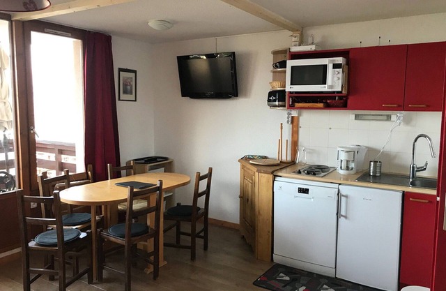Studio chaleureux à Vallandry, 4 pers., proche pistes et commerces, animaux admis