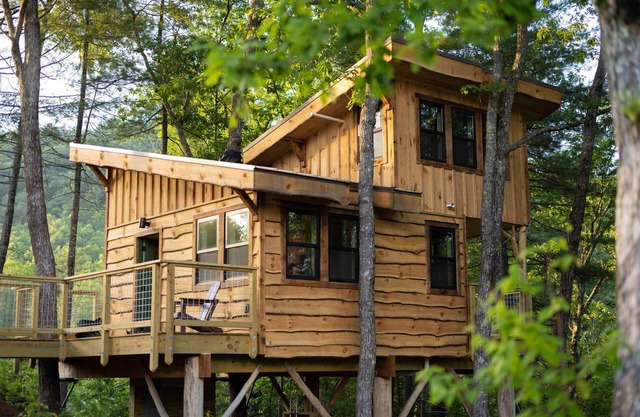 Beautifully Crafted Tajar Treehouse near Tuxedo Falls