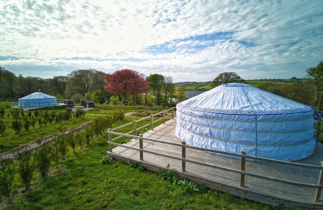 Damaris - A spacious Mongolian-inspired Yurt in stunning eco-friendly estate near Newquay