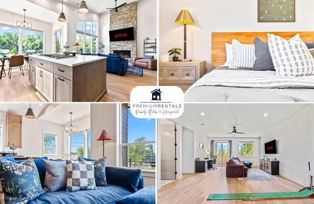 Dark & Sleek 3BR Escape by the Course