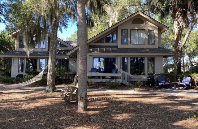 Dataw Island Villa sur Ocean Waterway avec quai, kayak, vélos, WIFI, 4 téléviseurs, grill