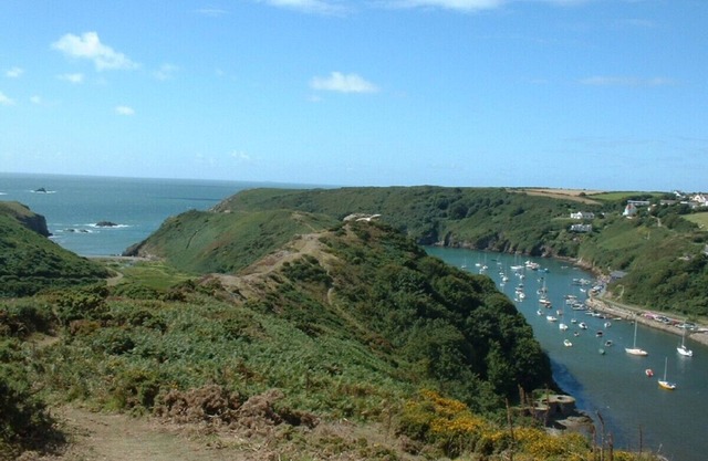 Delightful family cottage, large garden overlooking harbour entrance.