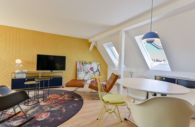 Design-Maissonette-Appartement-Salle de bain privée séparée-Vue ville