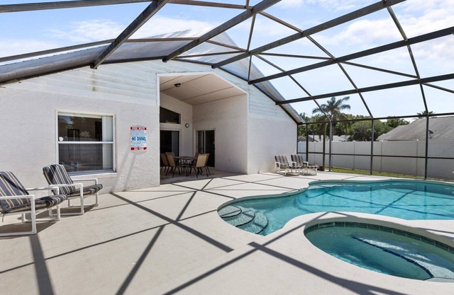 Sunny Getaway with Private Pool, Spa & Fenced Yard – Close to Disney!