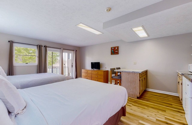 Dog-friendly, 1st-floor studio with gym & game room - walk to Douglas Lake