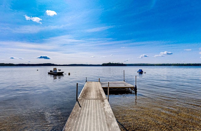 Dog-friendly beach home on Green Lake with views, fireplace, dock, canoe & kayak