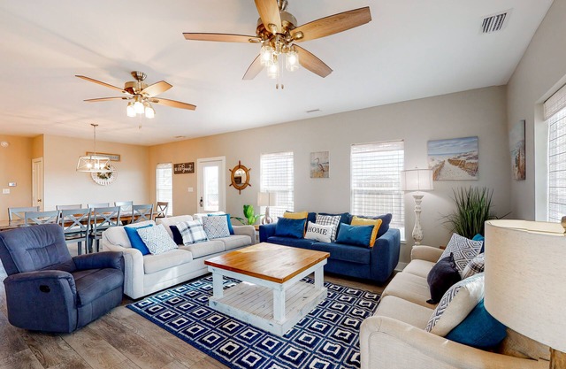 Dog-friendly beach house with shared swimming pools