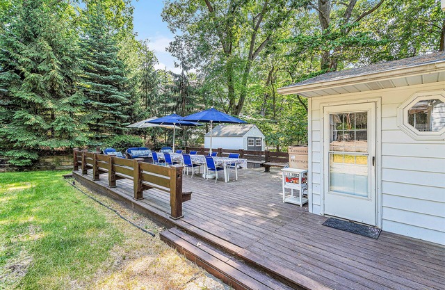 Dog-friendly home near beach with deck, grill, large backyard, wood fireplace