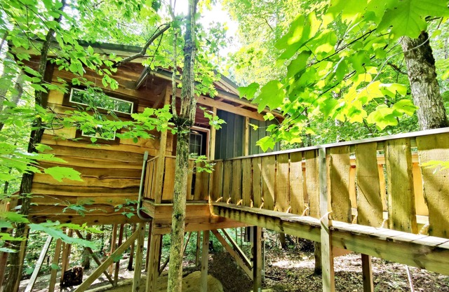 Tranche de paradis isolée dans la cime des arbres! Cabane dans un arbre Couples, bain à remous et foyer