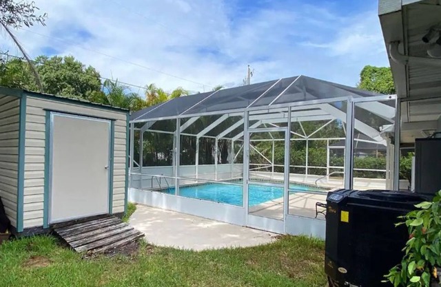 Dynamic 3 bed/2 bath home with heated pool.