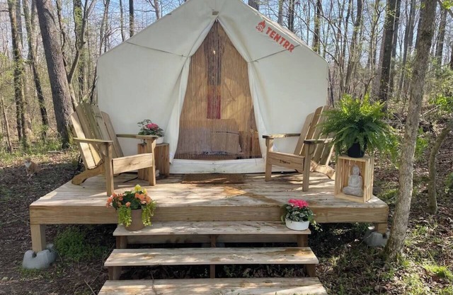 Zen Den Glamping Tent on Serene Farm