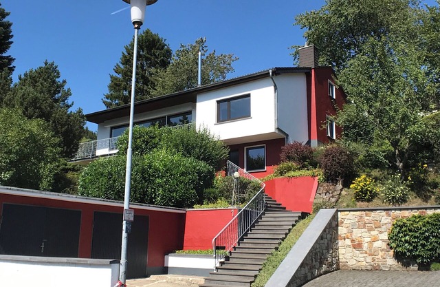 Parc national de l'Eifel, villa moderne, vue, jardin, privé, centre