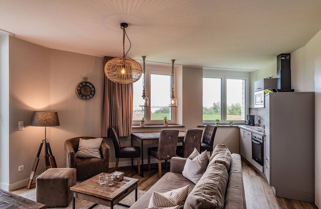 Elbe view apartment D3 R2 - Balcony with Elbe view - Ferien auf Krautsand GmbH